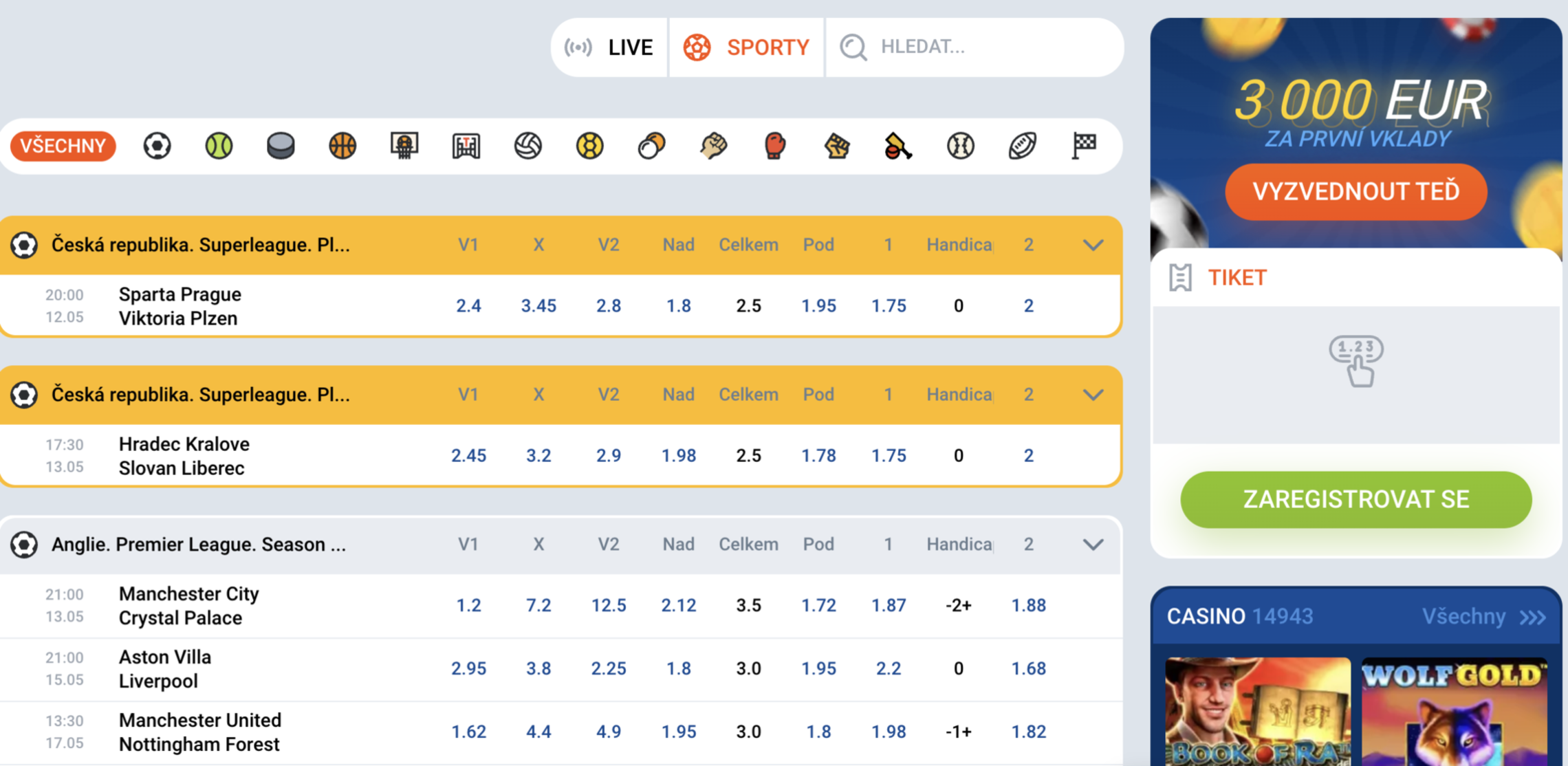 Mostbet přehled sportovního sázení